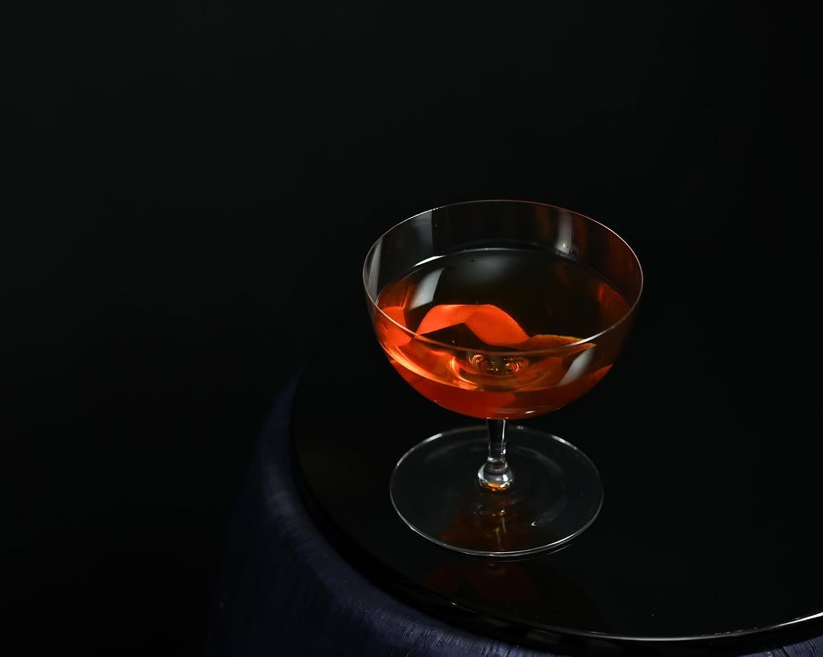 Negroni with orange twist
